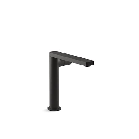 Kohler Bathroom Sink Faucet W/ Cylinderical Handle, Single Hole, Matte Black, 1.2 gpm, 7-1/8 in Spout Reach 73159-7-BL